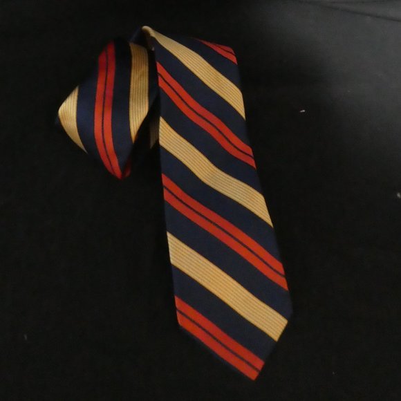 Striped Necktie | Hand Crafted In Canada | 100% Italian Silk - Picture 7 of 7